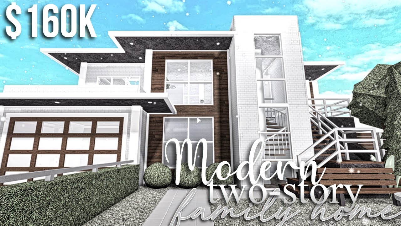 Modern Two-Story Family Home | Roblox Bloxburg | GamingwithV