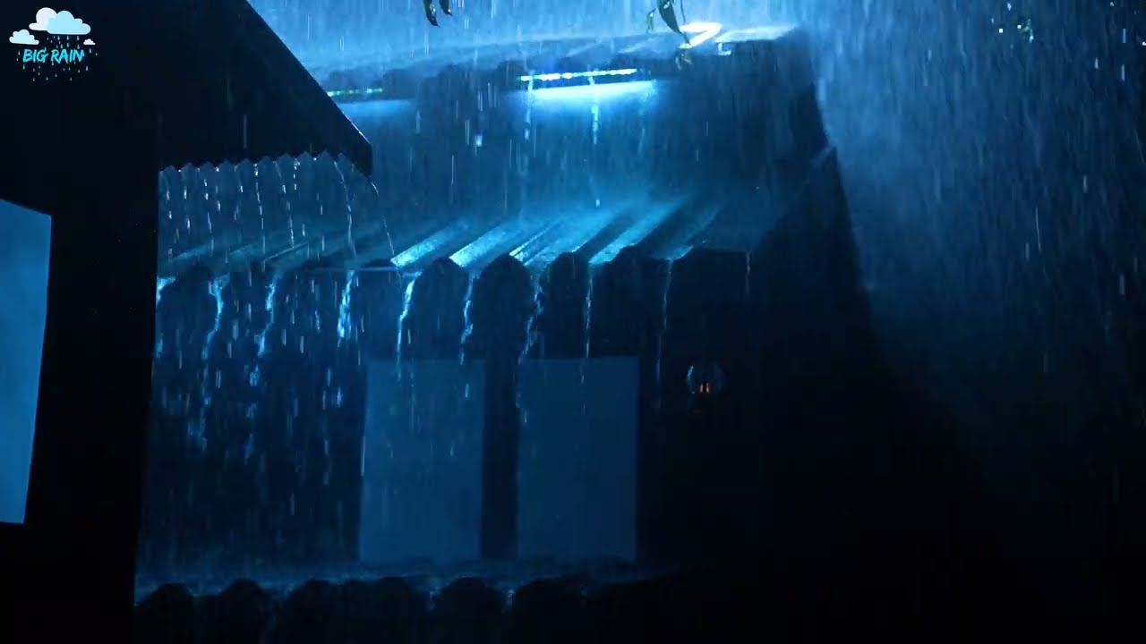 FALL ASLEEP FAST in MINUTES with Torrential Rain on Metal Roof & Stress Detox Sleep