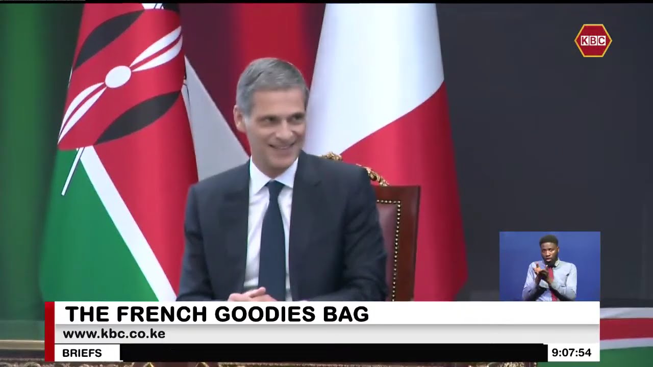 President Macron lands in Kenya with French business delegation