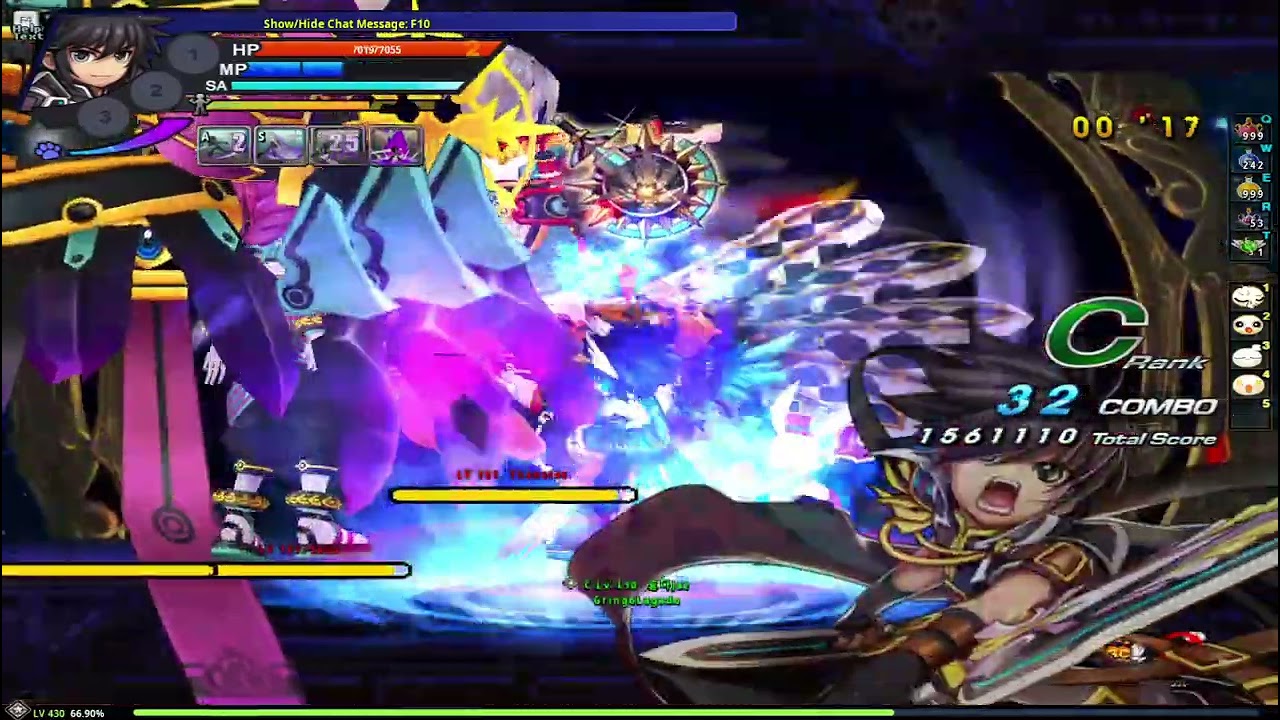 GrandChase Classic Wizards Labyrinth Stage 24 | Sieghart No hit run