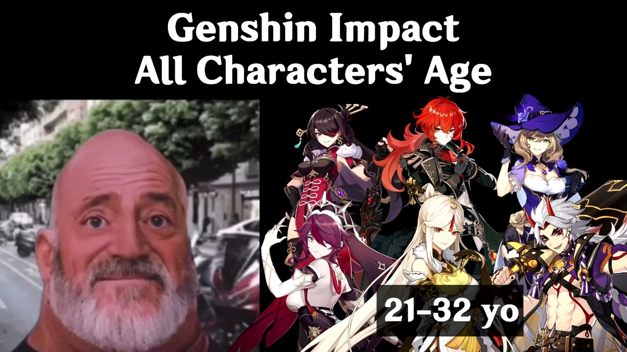 Genshin Impact All Characters' Age (Mr. Incredible becoming old)