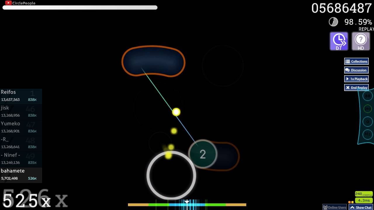bahamete | Studio EIM - Crescent Moon Island Boss Theme [Insane] HDDT 97.77% FC 304pp
