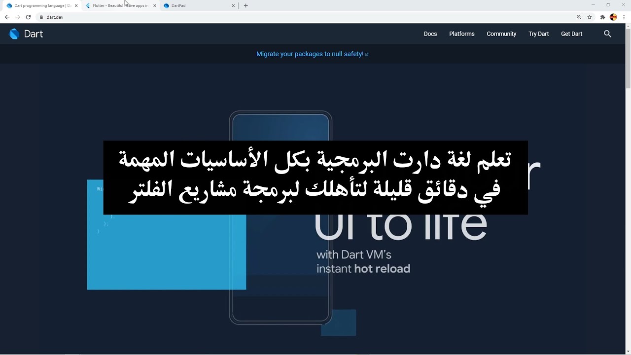 تعلم لغة دارت البرمجية بكل الأساسيات المهمة في دقائق قليلة لتأهلك لبرمجة مشاريع الفلتر