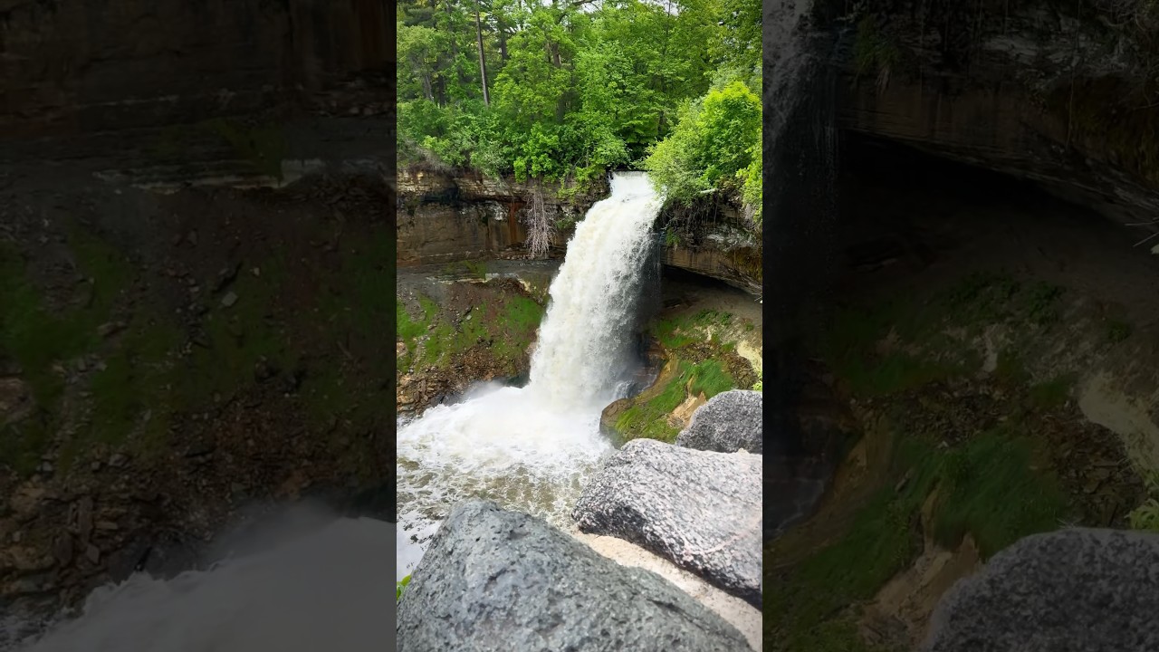 Chasing waterfalls at Minnehaha Falls in Minneapolis! 🌊✨#waterfalls #minnesota #minneapolis #travel