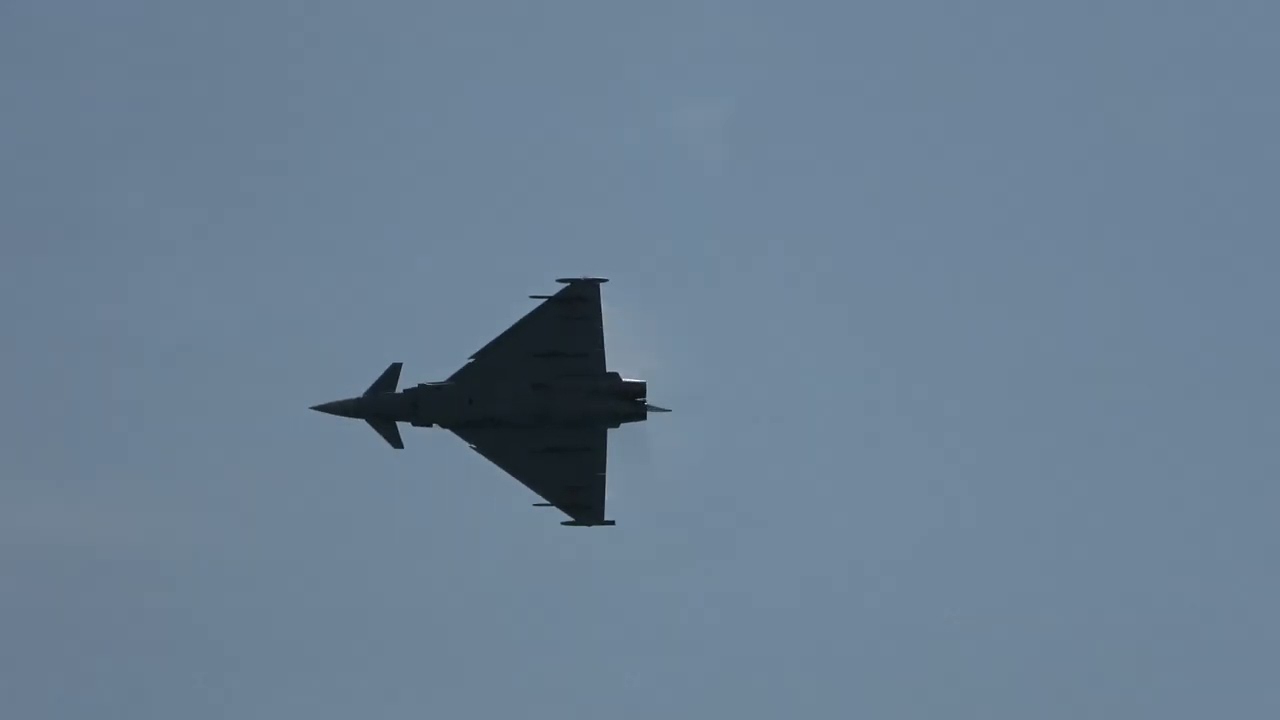 Air show Torre del Mar 2023, Eurofighter Typhoon, 4K.