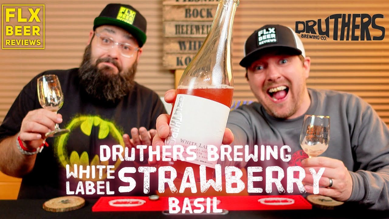 Пивоварня Druthers Brewing Co. | White Label - Клубника и базилик (кислый гозе) | Обзор пива № 747