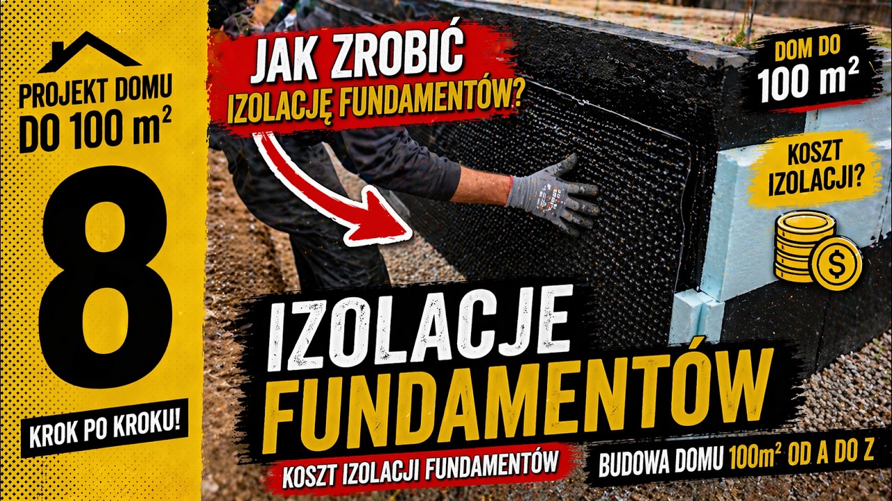 JAK ZROBIĆ IZOLACJE FUNDAMENTÓW ? . KOSZT IZOLACJI FUNDAMENTÓW  BUDOWA DOM 100m2 OD A DO Z #dom100m2