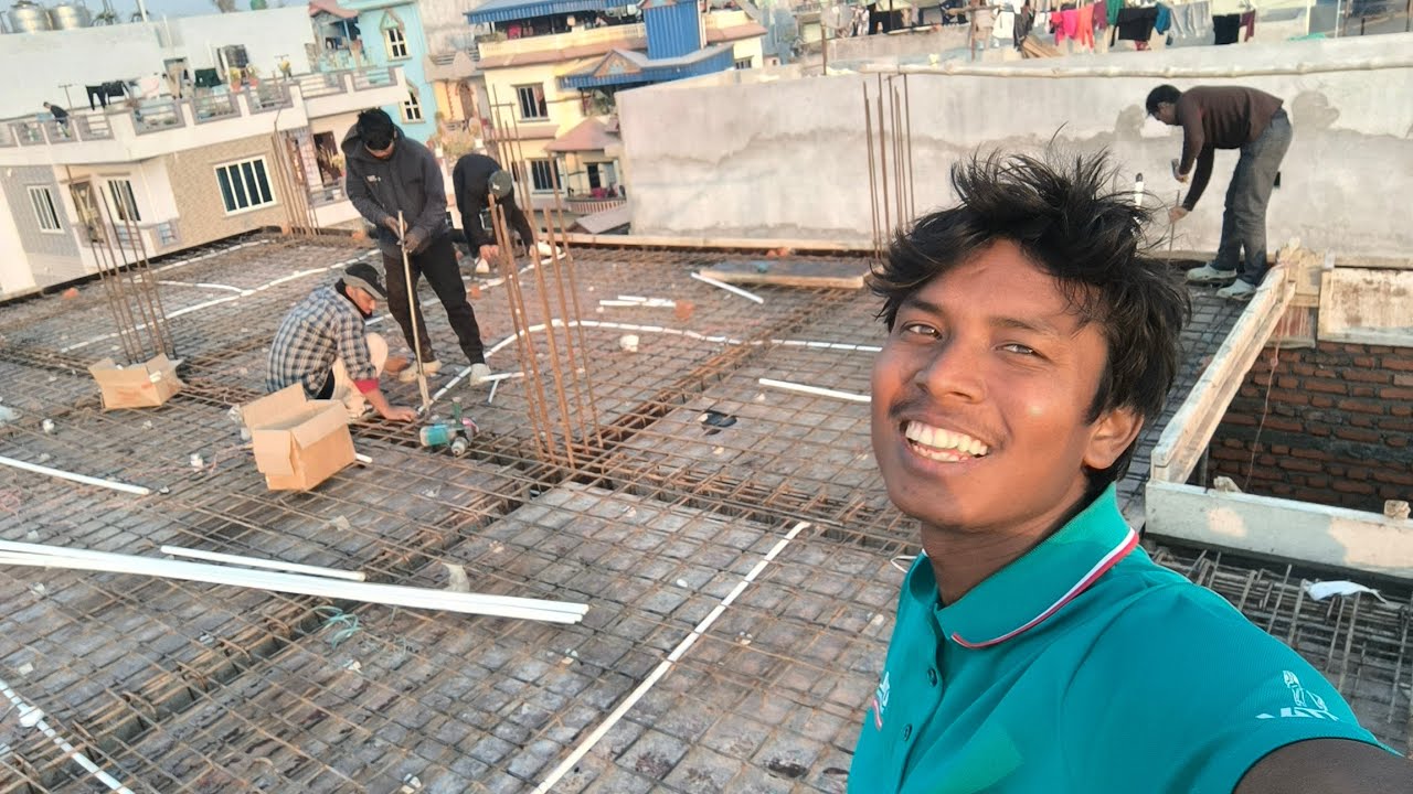ढलाइमा पाइप रखद ध्यान दिनू पर्ने कुराहरु||ढलाईमा पाइप रखने नयाँ तरीका||छत मा पाइप कसरी हालने  part-1