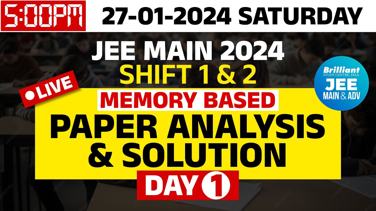 JEE MAIN 2024 | Day 1 | Question Paper at a Glance