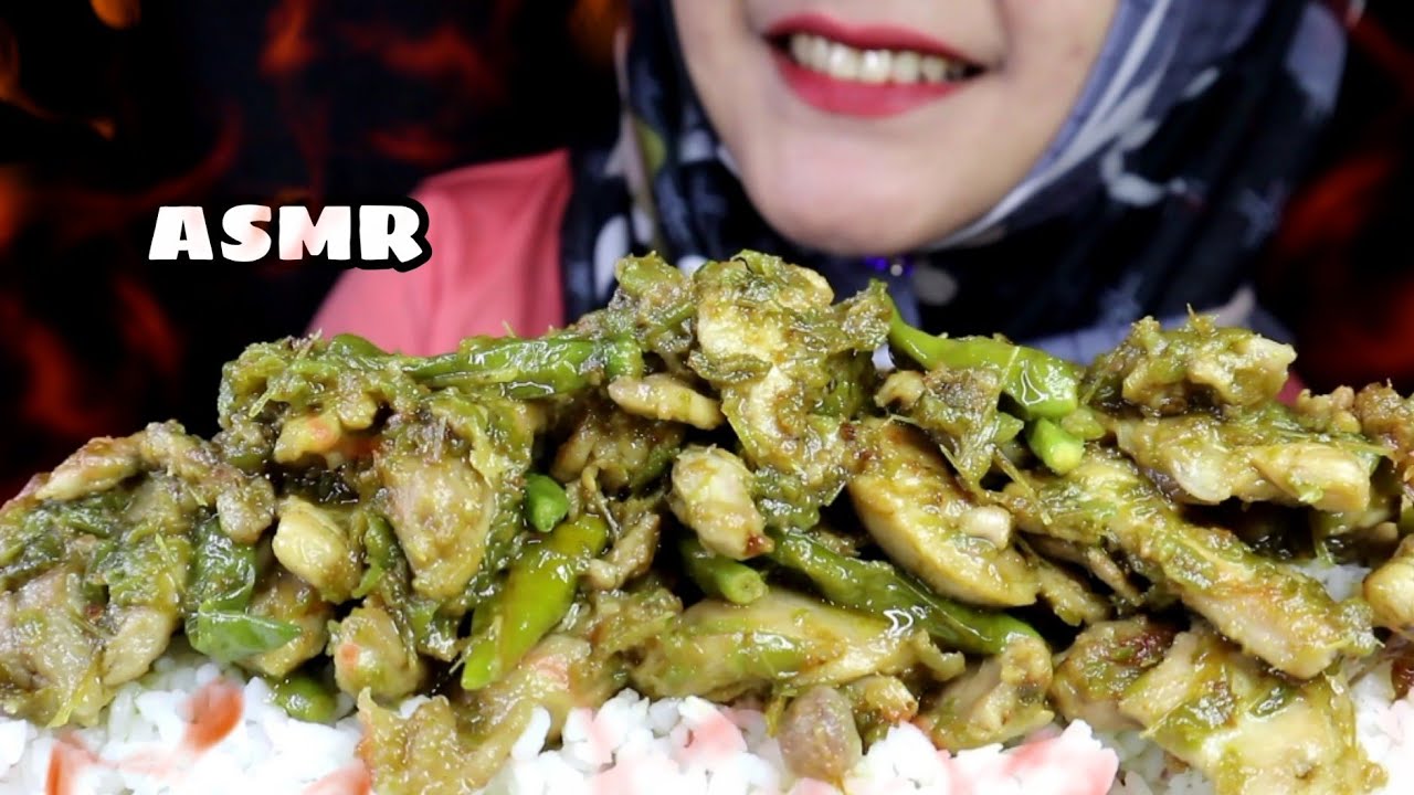 ASMR MUKBANG AYAM SUWIR SAMBEL IJO RAWIT UTUH || ASMR MUKBANG INDONESIA