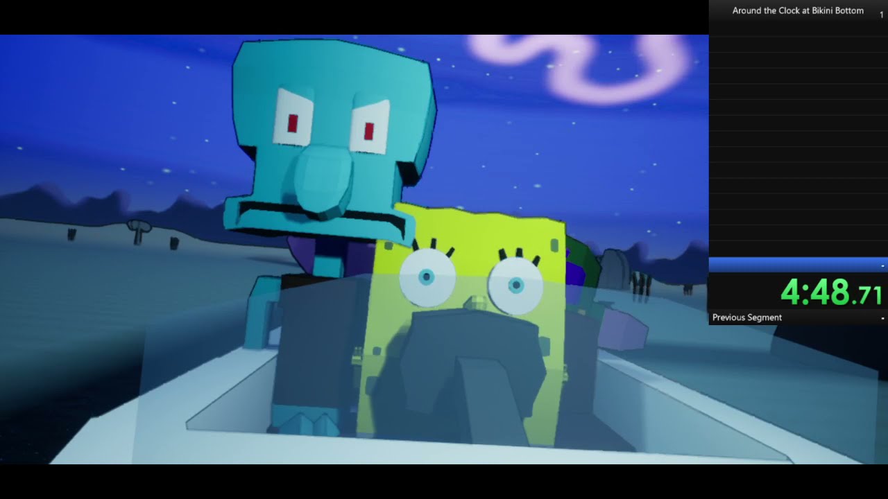 Around The Clock At Bikini Bottom Speedrun (Squidward's Monument Any %)