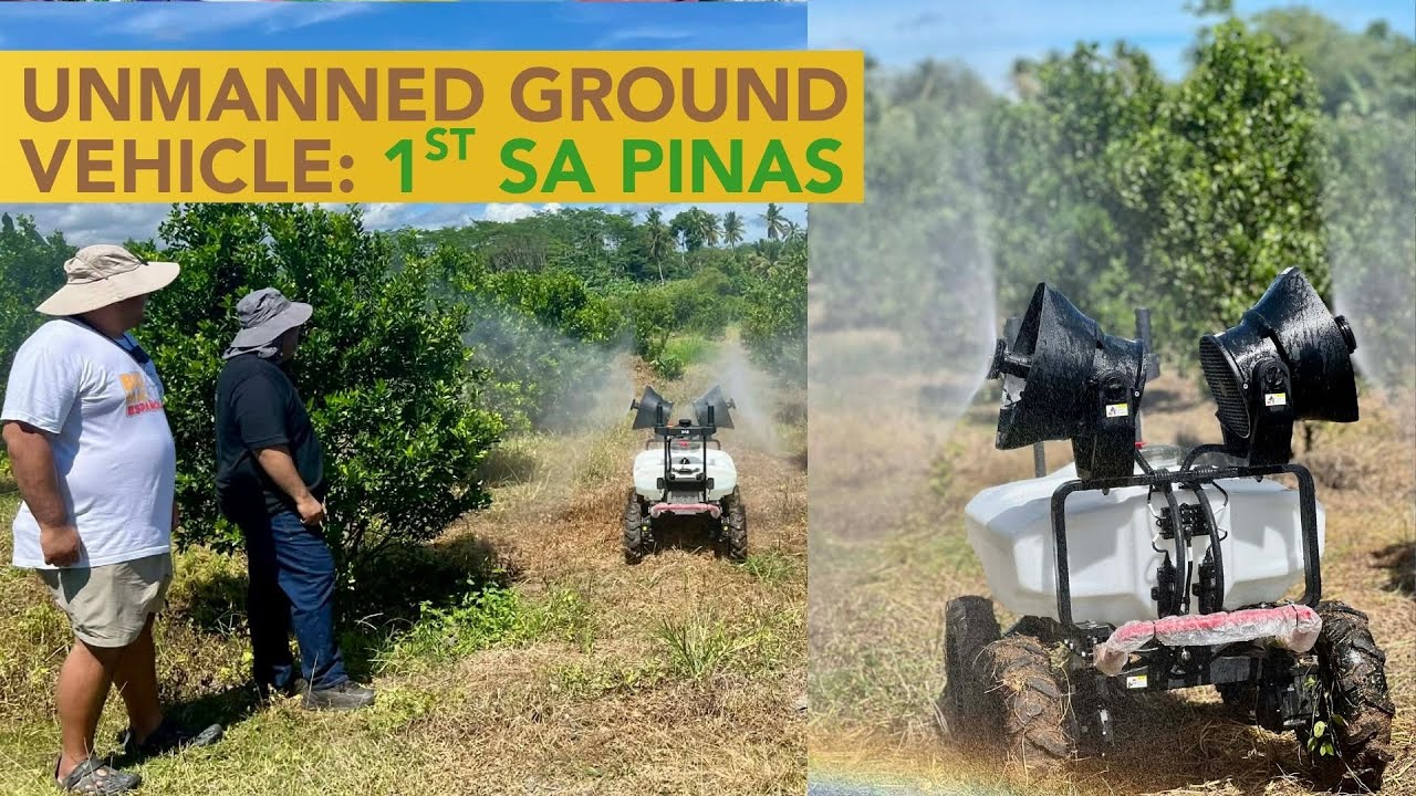 New Techniology! Unmanned Ground Vehicle: Drone sa Lupa! Mas Efficient sa Orchard at Vegetable Farms