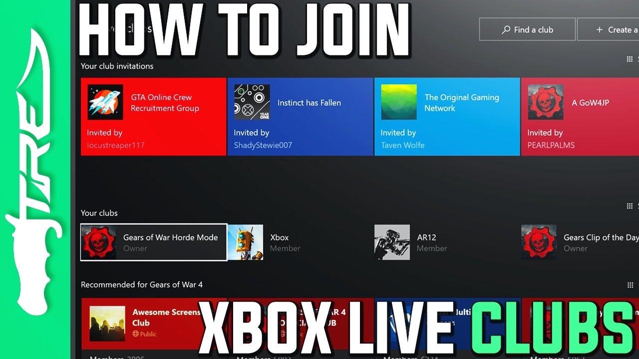 Xbox One Dashboard 2016 - How To Join A Club on Xbox Live (Clubs on Xbox One Walkthrough)