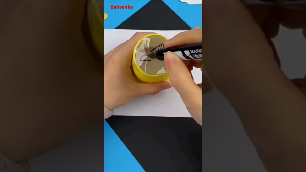 How to make cartoon emiting flash light easy diy craft.#youtubeshorts