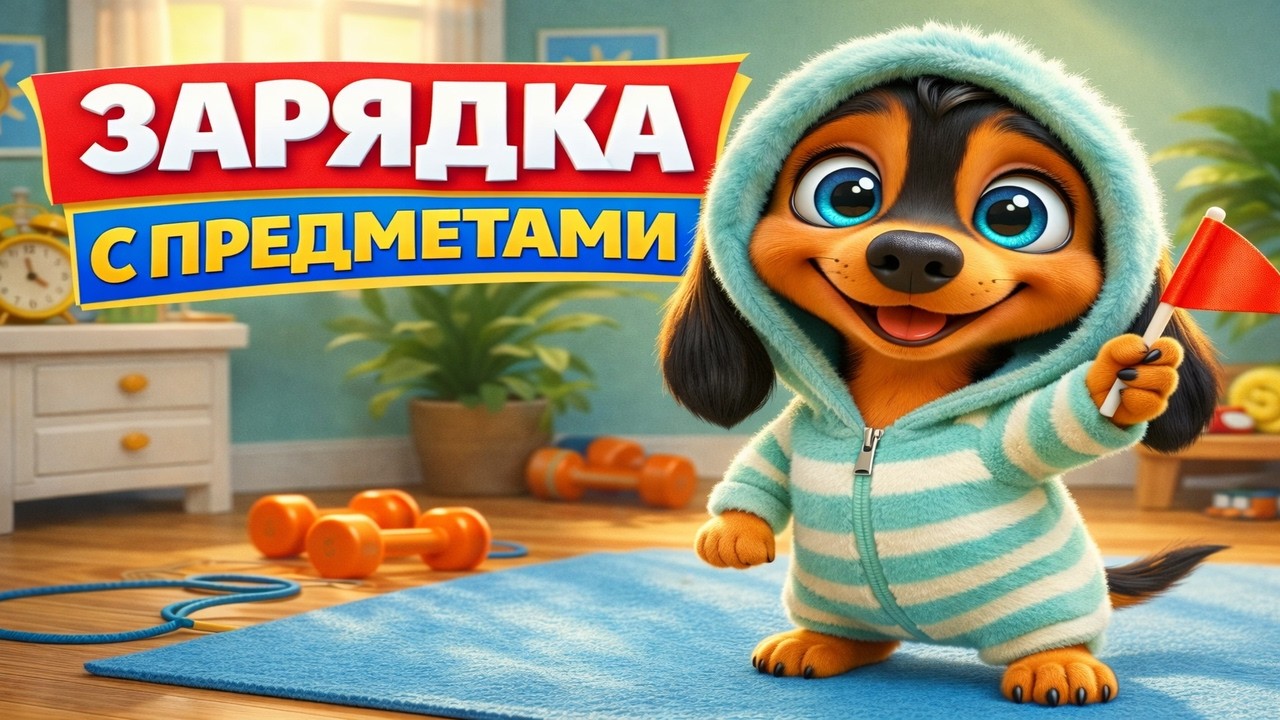 ЗАРЯДКА С ПРЕДМЕТАМИ | ВЕСЁЛАЯ УТРЕННЯЯ АКТИВНОСТЬ