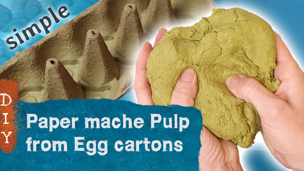 Pappmaché/Pulp aus Eierkartons - Einfaches Rezept -1:1:1 - DIY