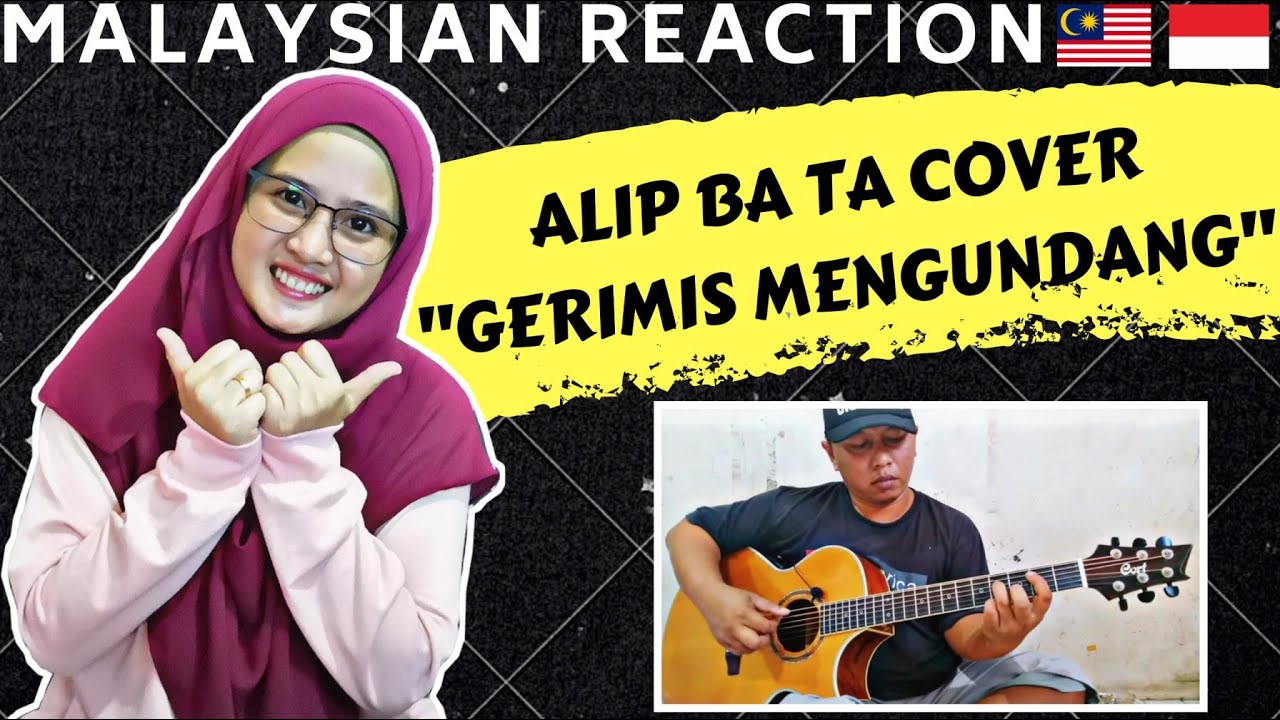 ALIP BA TA GUITAR COVER-GERIMIS MENGUNDANG (SLAM) | MALAYSIAN REACTION