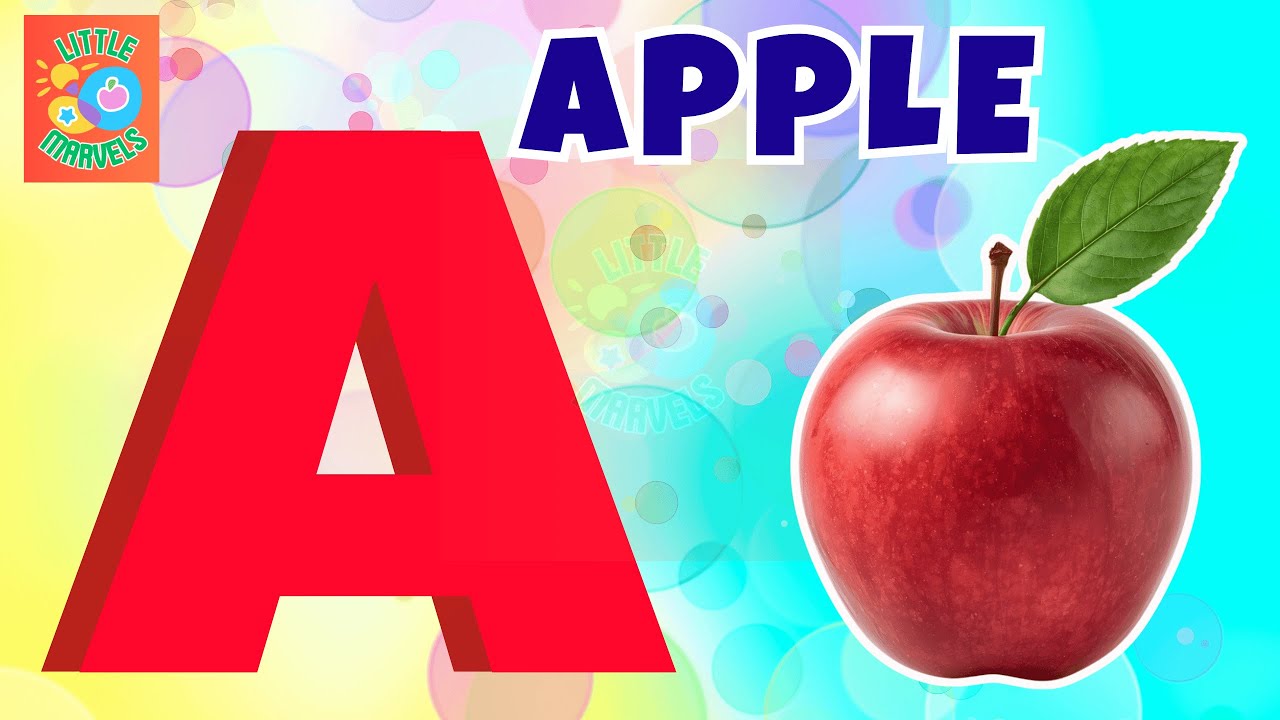 A is for Apple 🍎 - ABC Phonics Song for 2  Years Old Kids | Let's Learn 1 to 10 | Rainbow 🌈 Song