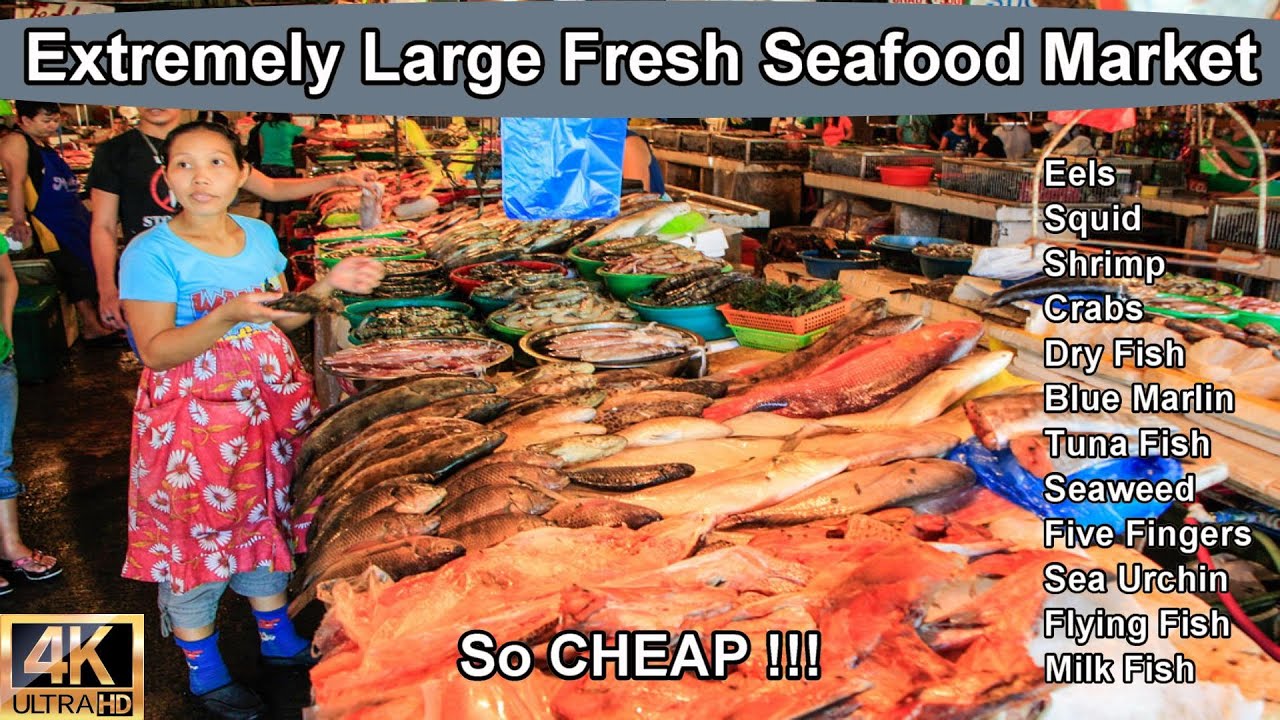 EXTREMELY LARGE FRESH SEAFOOD MARKET -  I WAS VERY IMPRESSED - SO CHEAP! 🇵🇭 #travel #entertainment