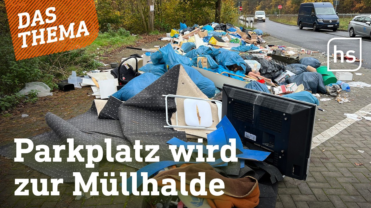 Illegale Müllentsorgung auf B45 in Rodgau | hessenschau DAS THEMA