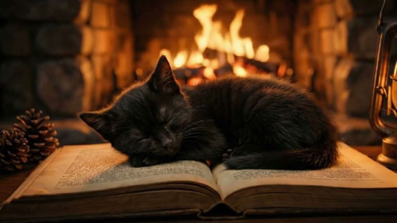 Don’t Watch This Cozy Black Kitten Unless You Want to Fall Asleep Fast.