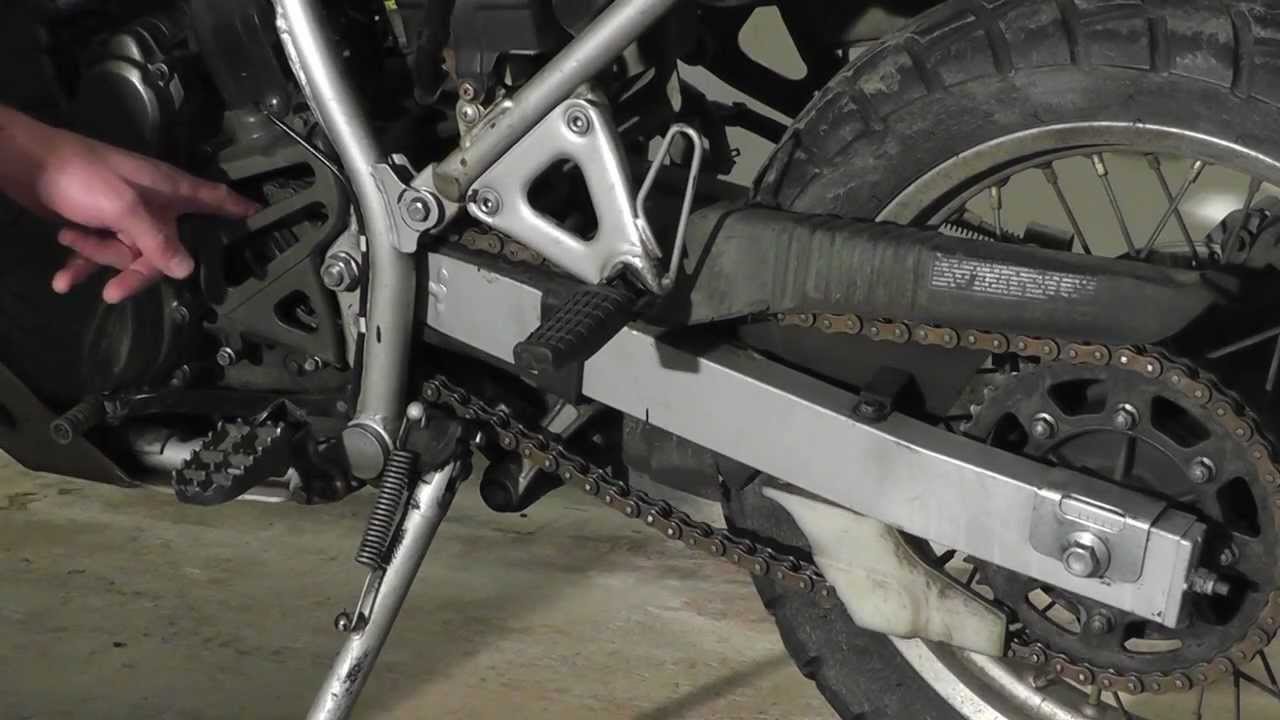KLR 650 Maintenance: Chain Slack Adjustment