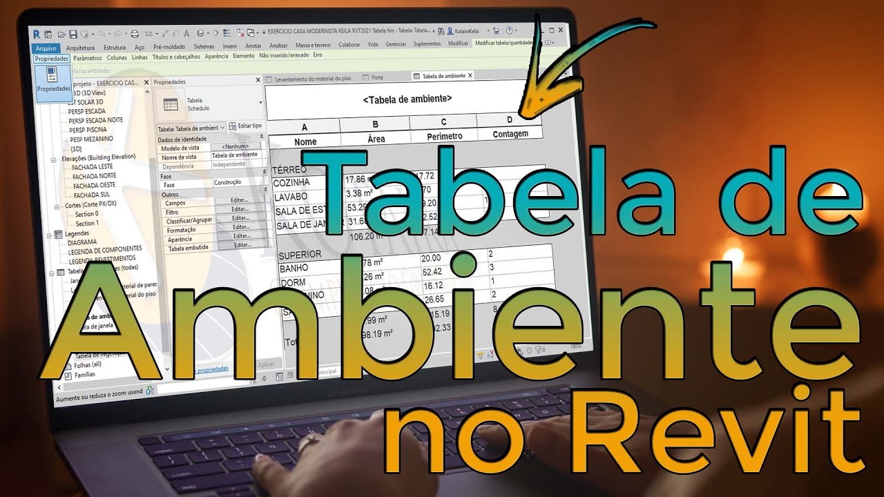 Tabela de Ambientes no Revit. Como fazer tabelas de quantitativo e de controle (Parte 3)