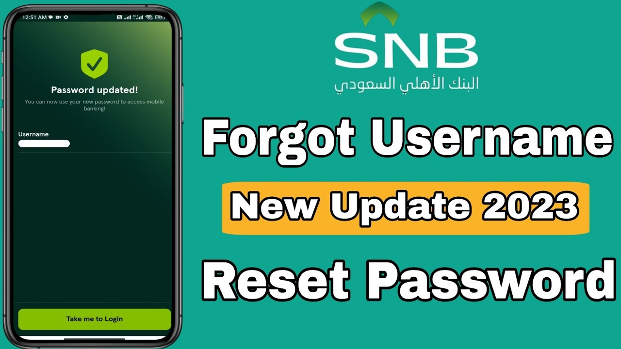 SNB Forgot Username 2023 SNB Forgot Password New Update SNB Forgot Username And Password
