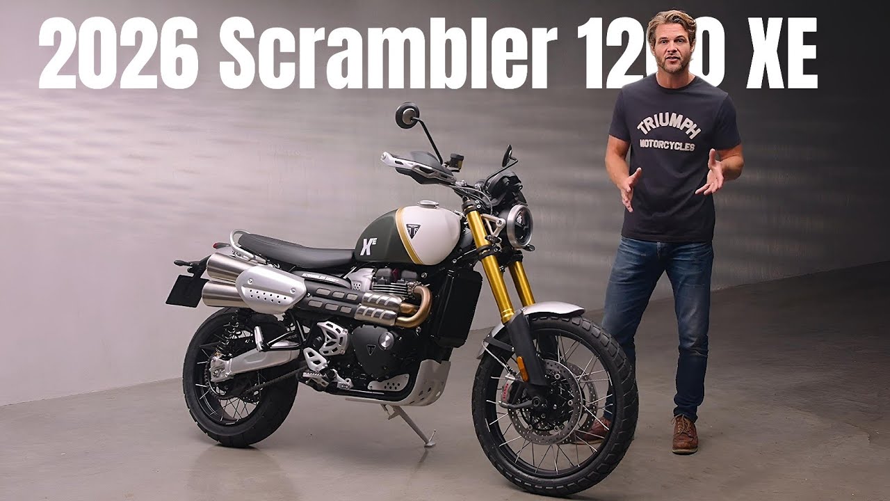 Новый Triumph Scrambler 1200 XE 2026 года — первый взгляд и подробности