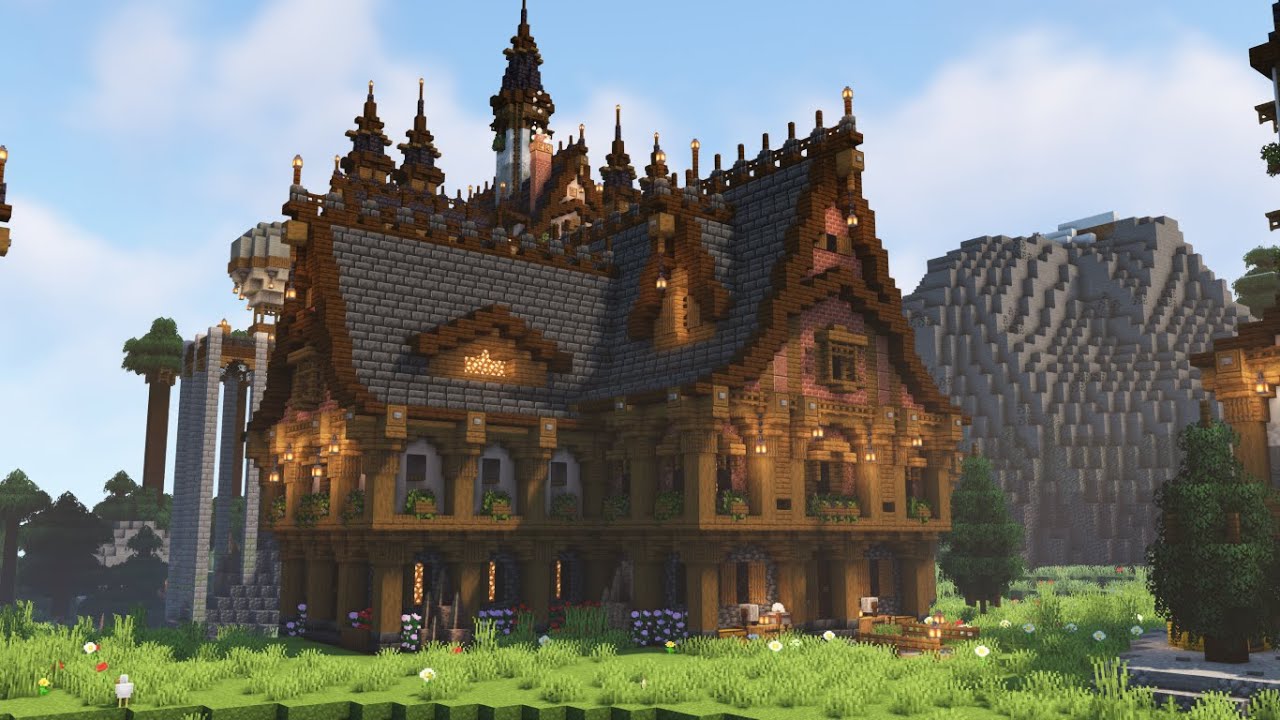 Fantasy Medium House - Minecraft Timelapse