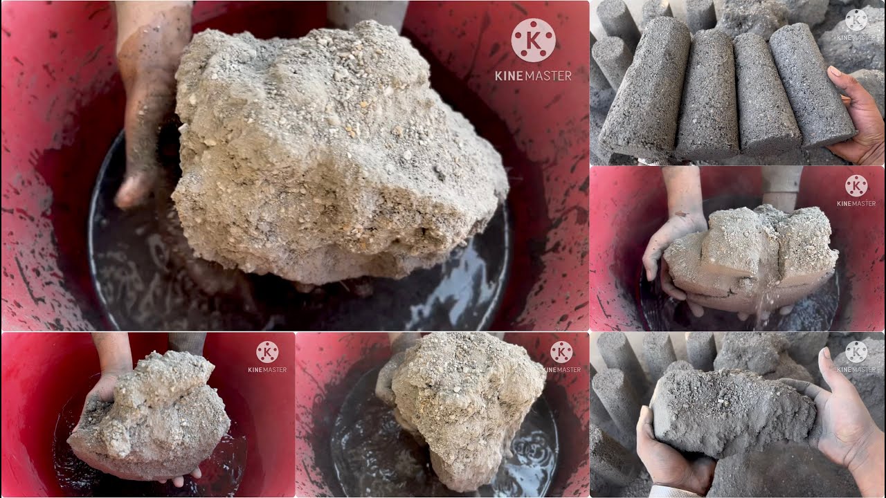Charcoal stone big chunks floor and water crumbling #charcoalashes