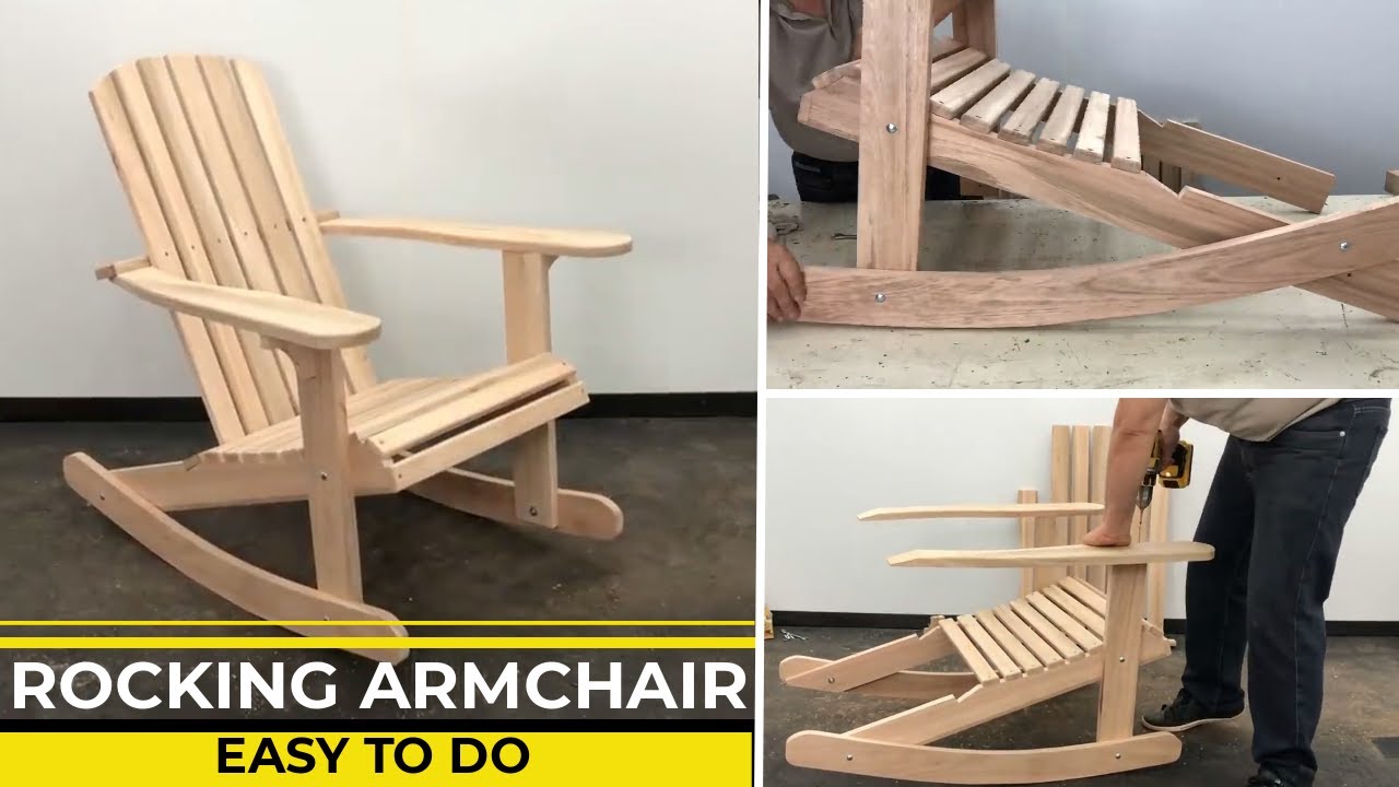 EASY TO MAKE WOODEN ROCKING CHAIR STEP BY STEP - WOODWORKING TUTORIAL