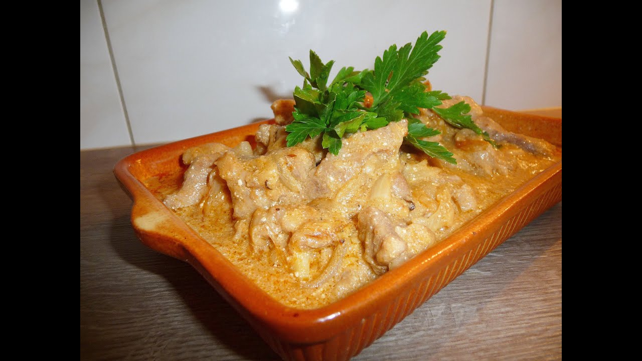 Бефстроганов мясо по строгановски