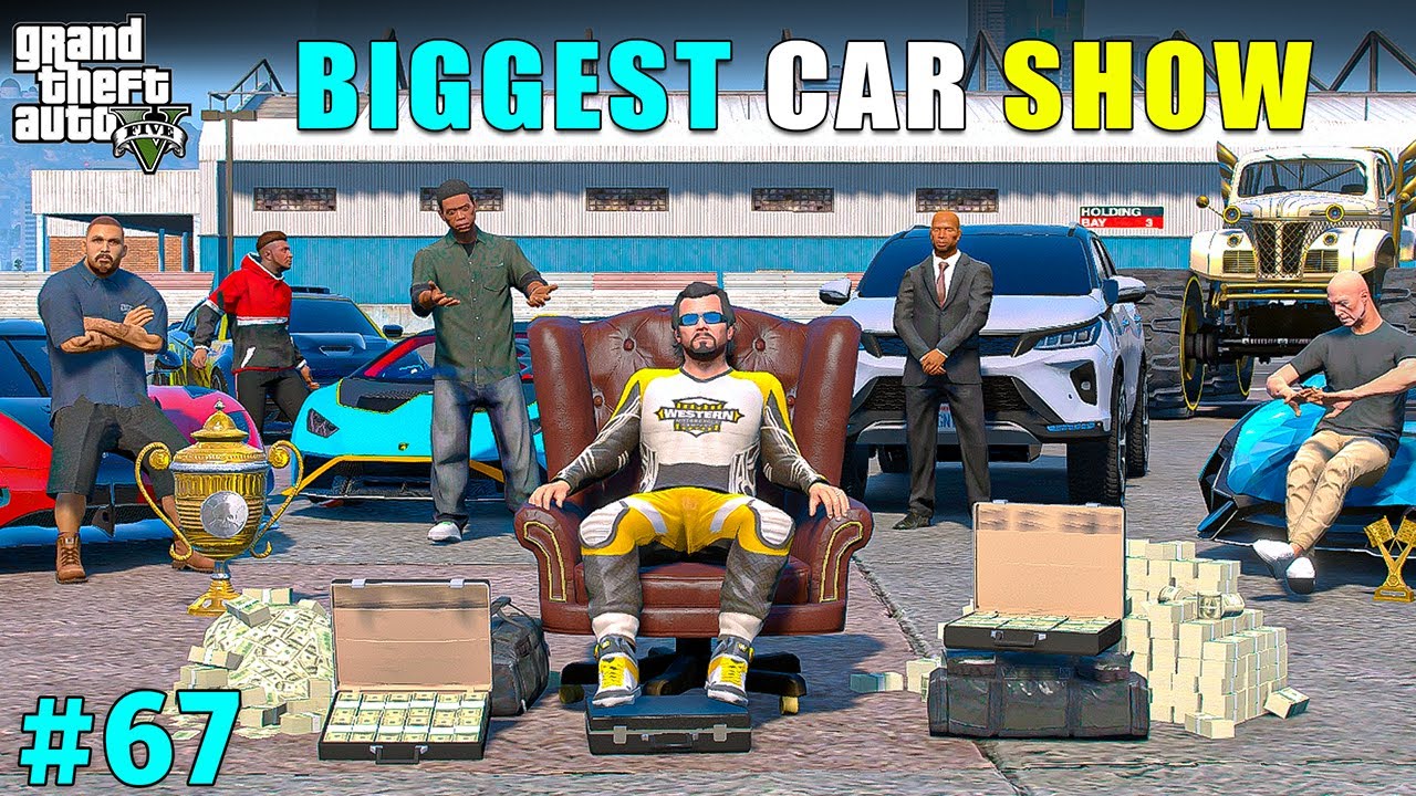 MICHAEL HOST BIGGEST CAR SHOW IN CITY | GTA V GAMEPLAY #67