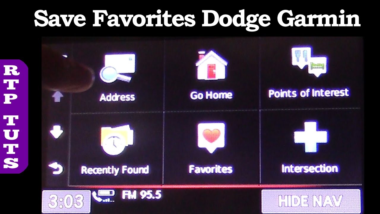 How to Save Create Delete Favorites on Garmin GPS Nav System 2016 Dodge Caravan Uconnect Touchscreen
