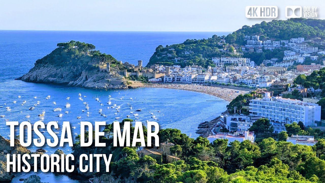 Tossa de Mar Historic Town and Fortress, Costa Brava - 🇪🇸 Spain [8K HDR] Walking Tour