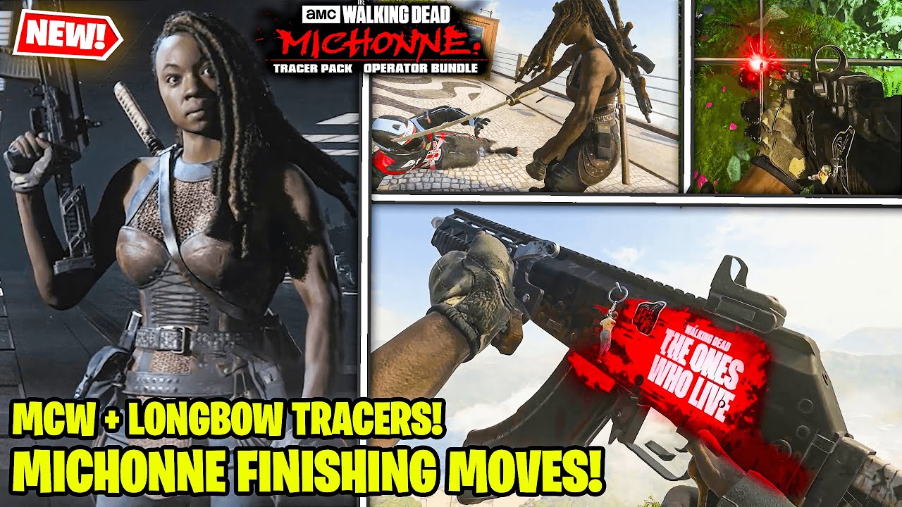 NEW WALKING DEAD MICHONNE Tracer Pack Operator Bundle + FINISHERS in MW3 WARZONE (MCW Lone Survivor)