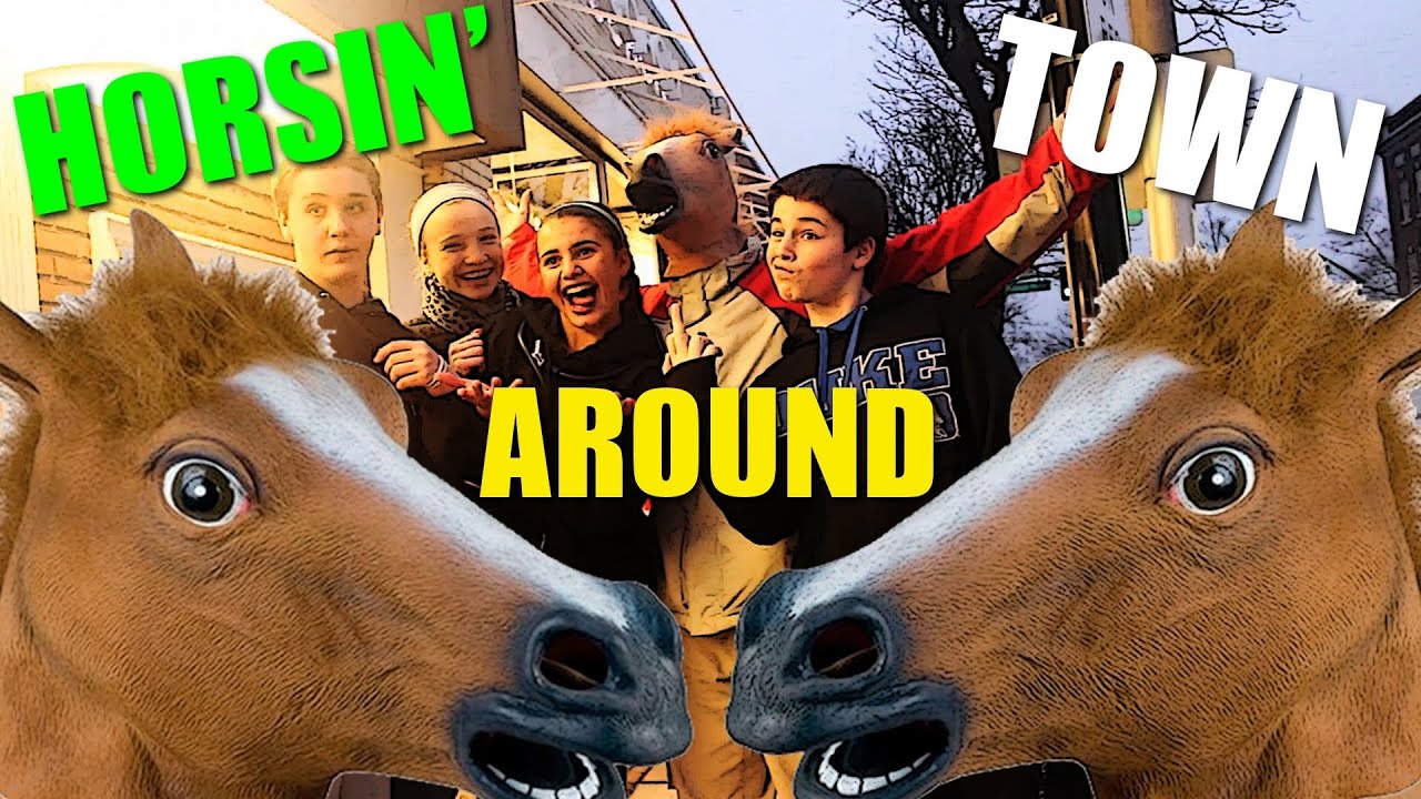 HORSIN' Around Town (Horse Mask Public Prank)