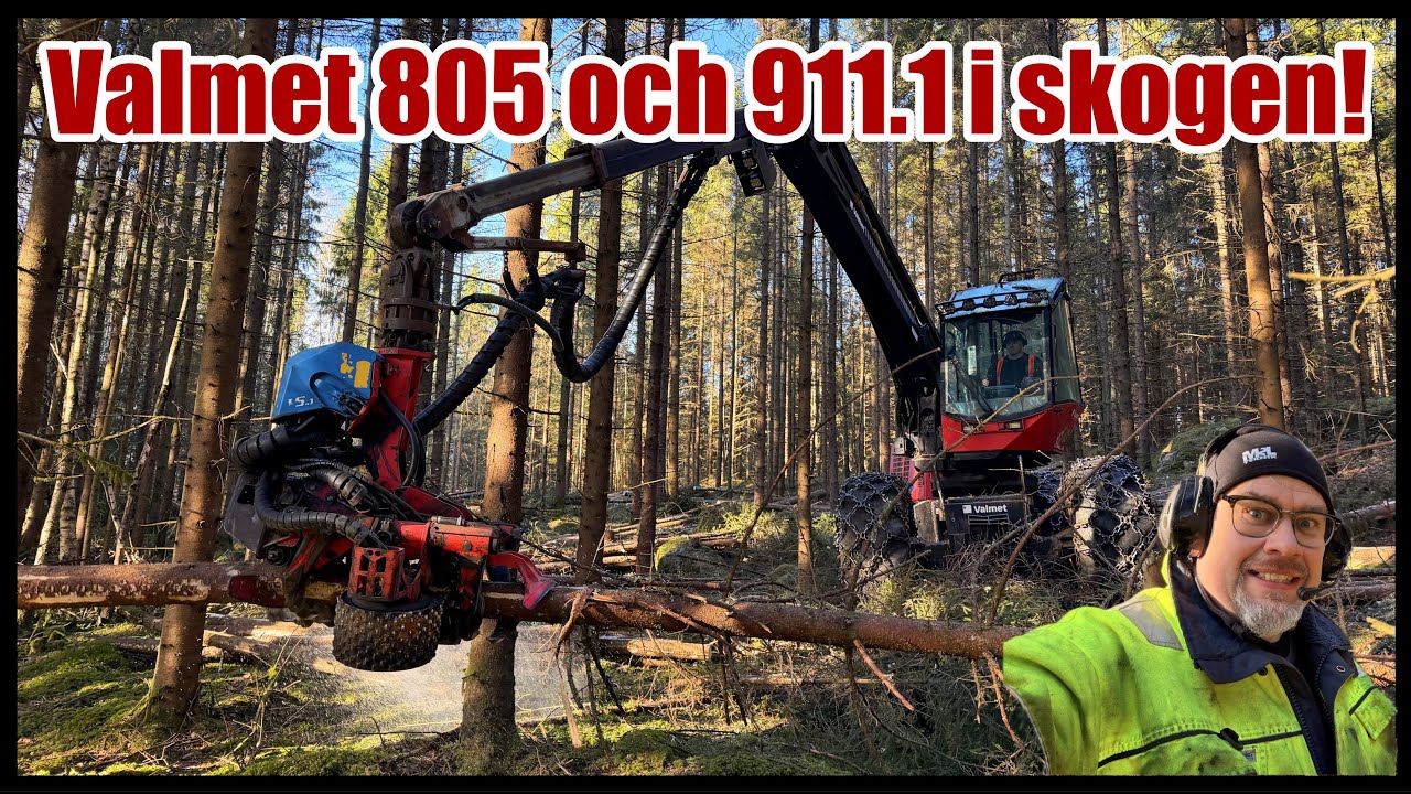 Huggning och utkörning av virke med Valmet 911.1 och 805!