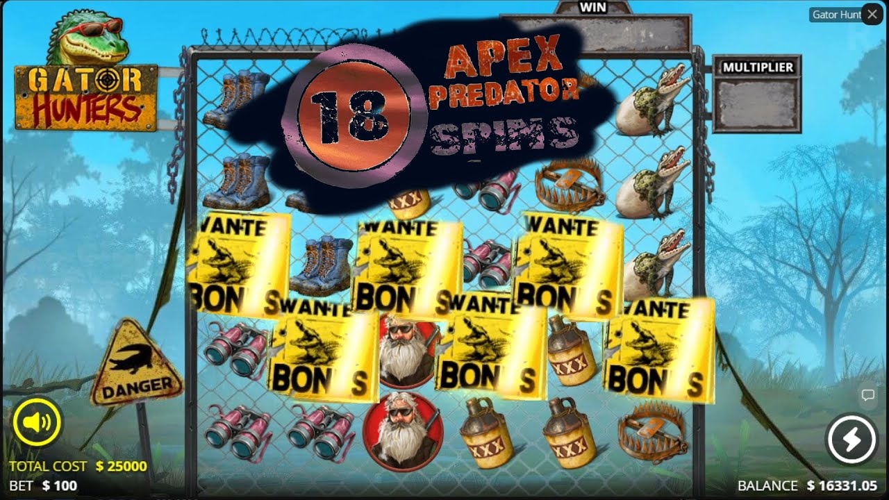 Gator Hunter Nolimit City 🐊 6x Bonus Apex Predator Spins (18 Spins!) | INSANE Max Win Setup