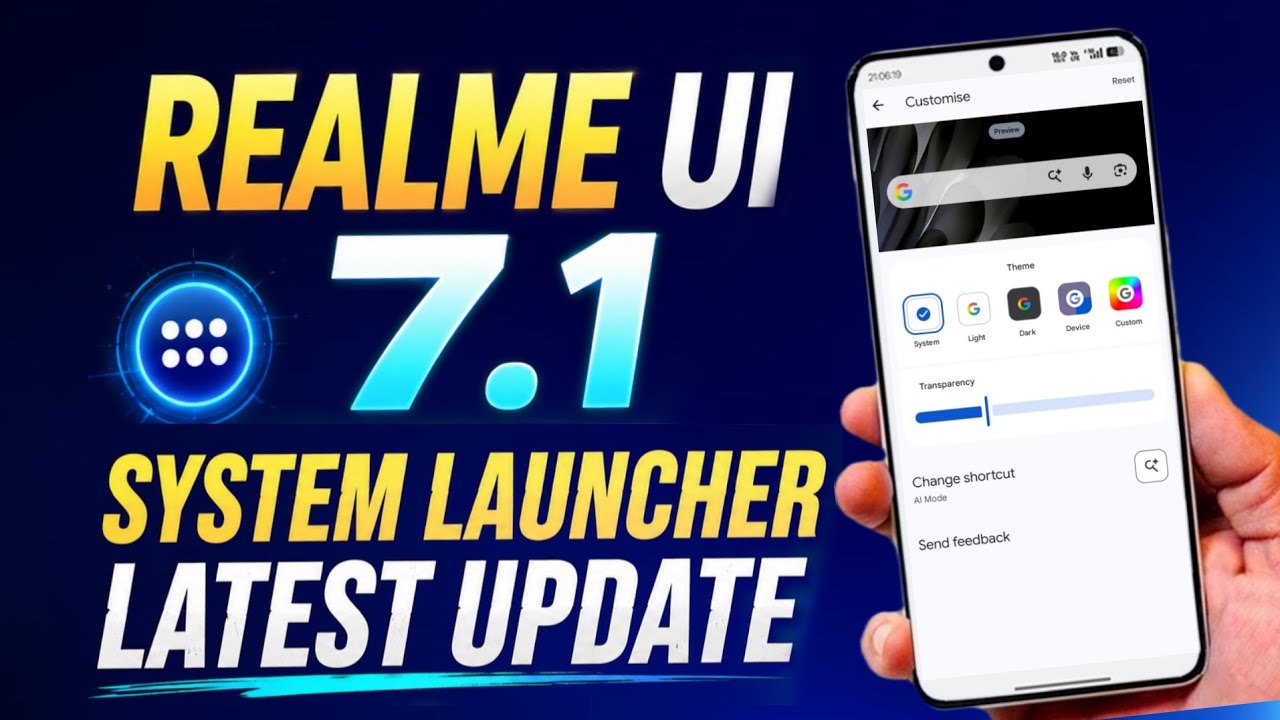 Realme UI 7.1 System Launcher Latest Update 🔥 New Features, Faster Performance & Smooth Animations!