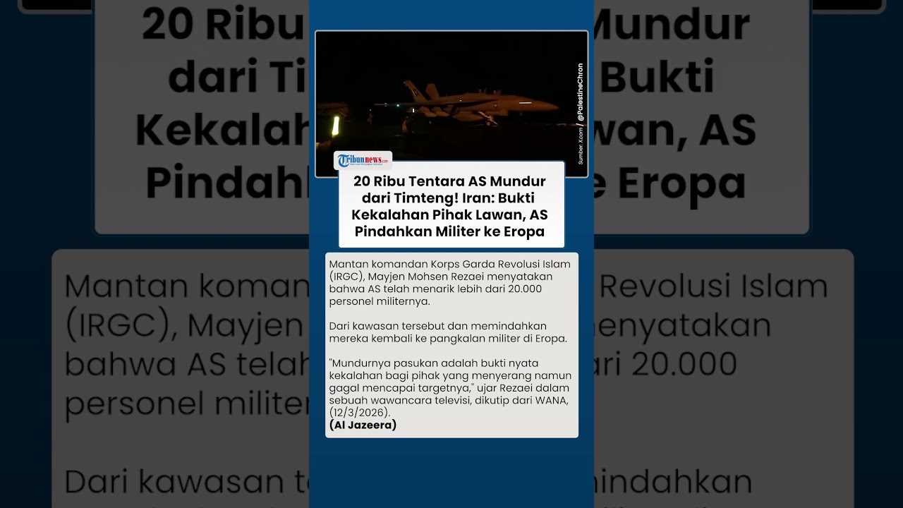 Mantan Komandan IRGC Klaim Ribuan Personel Militer AS Ditarik, Mundur ke Pangkalan di Eropa