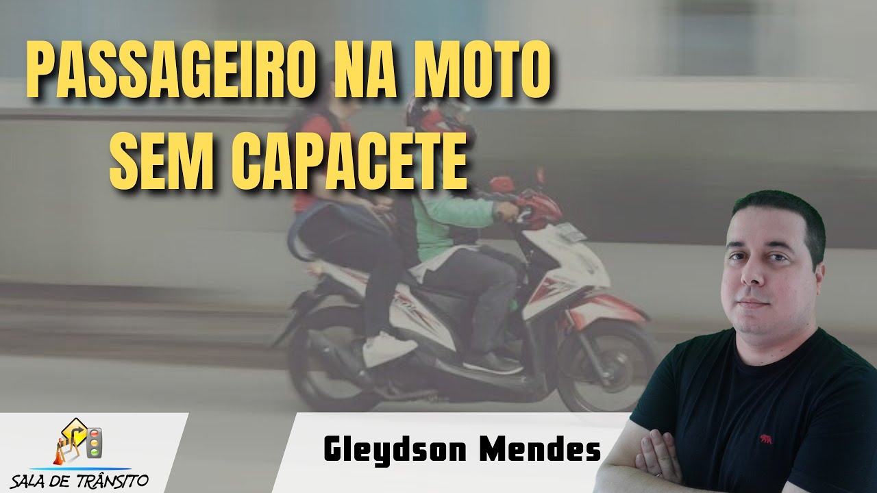 Passageiro na moto sem capacete