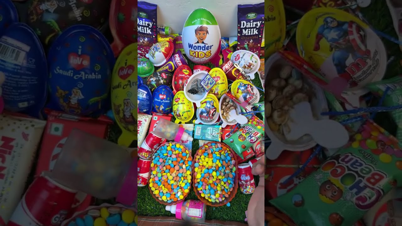kinder joy unboxing ASMR  😱 candy satisfying ASMR live video 🍭🍭🍭🍭￼￼