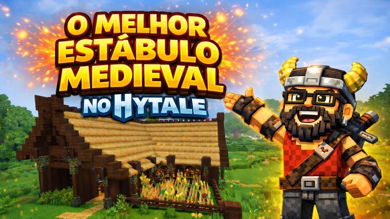 O Melhor Estábulo Medieval no Hytale | Build Épica Passo a Passo