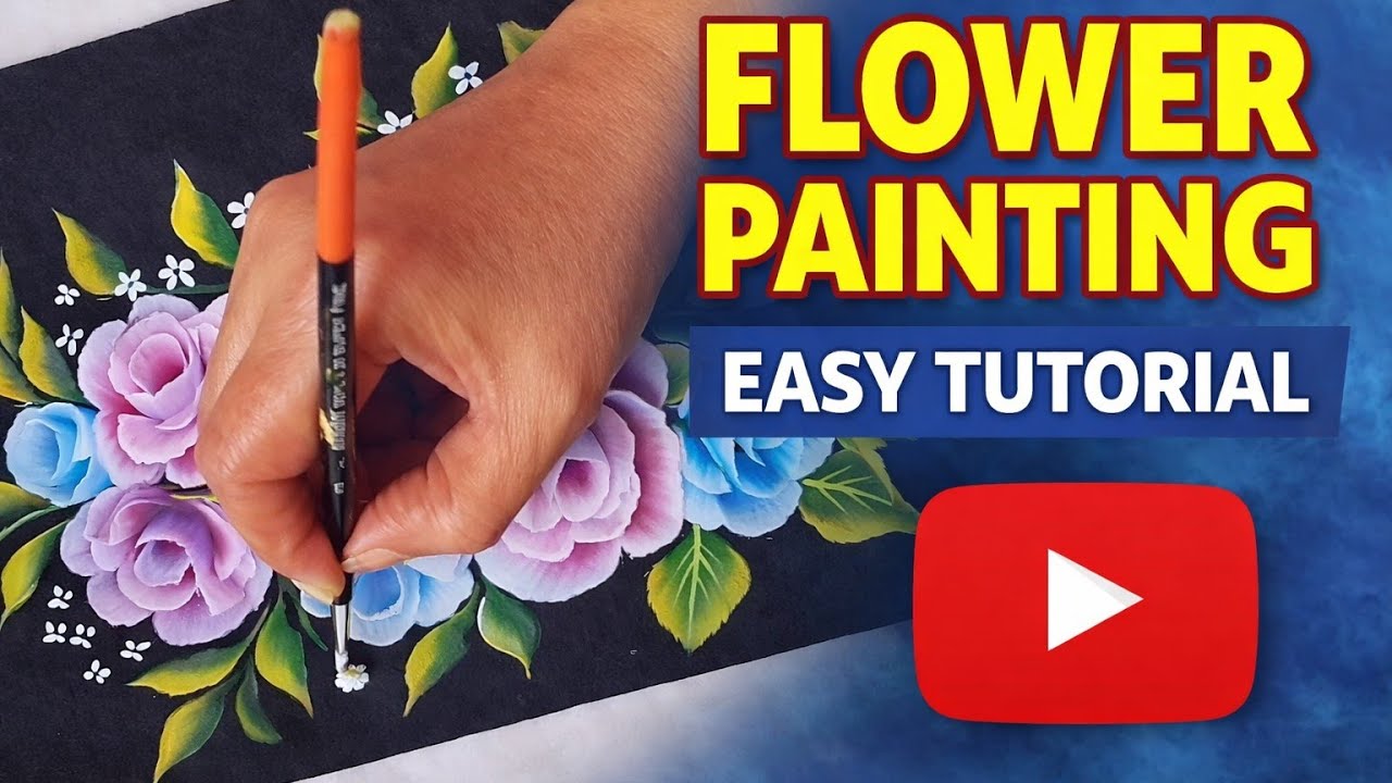 Flowers Painting Easy Tutorlal ||Acrylic Painting ||Beginners Painting  