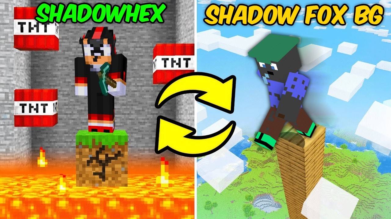 Minecraft, НО СЕ РАЗМЕНЯМЕ НА ВСЕКИ 5 МИНУТИ! Minecraft Death Swap w/@xxshadowhexxx