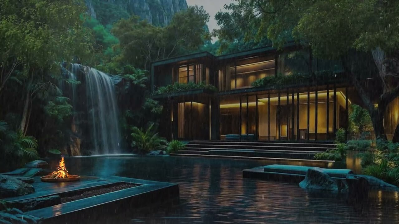 Rain & Waterfall in a Quiet Forest 🌧️ | Come Rest Here for a While | Deep Calm & Mental Reset