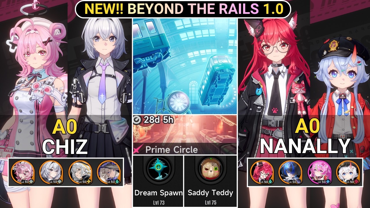 25 LV GAP! F2P WP! A0 Chiz & Nanally VS Stage 5+6 in Prime Circle | Beyond The Rails NTE 1.0