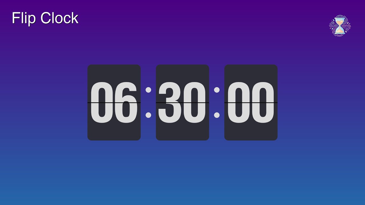 6 Hour 30 Minute Timer ⏱️ Aurora Borealis Flip Clock | Extended sleep Timer - ChronoFlow